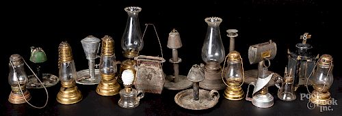 Early brass and tin lighting