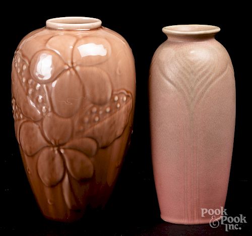 Two Rookwood pottery vases