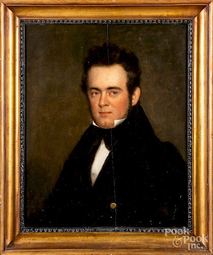 Oil on panel portrait of a gentleman
