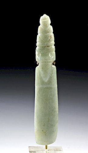 Delicate Costa Rican Jadeite Stone Celt - Avian