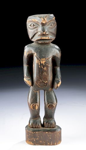 Tlingit Wood Shaman's Grave Guardian Figure