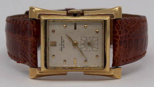 JEWELRY. Vintage Jules Jugensen 14kt Gold Watch.