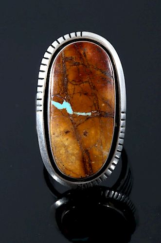 Navajo Sterling Silver & Royston Turquoise Ring