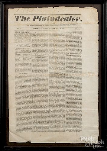 Group of early newspapers