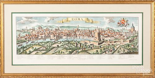 After Georg Balthazar Probst, Roma map engraving