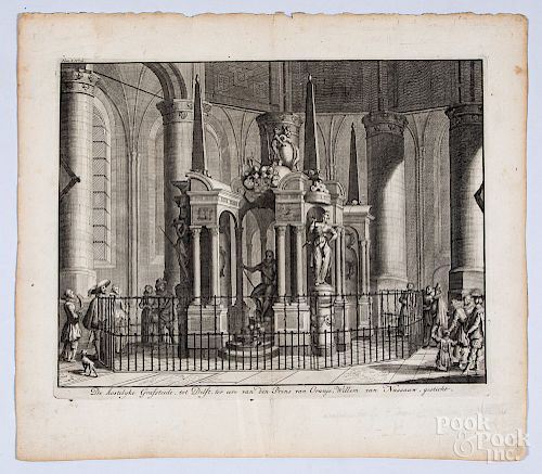 1730 etching of the tomb of William I of Nassau