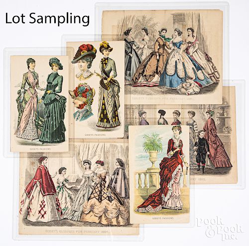 Collection of Godey's fashion prints