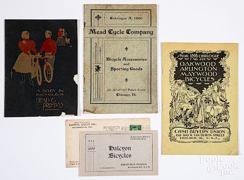 Four early bicycle catalogs