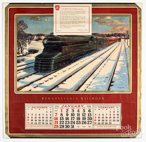 1940 Pennsylvania Railroad calendar