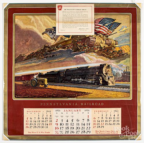 1944 Pennsylvania Railroad calendar
