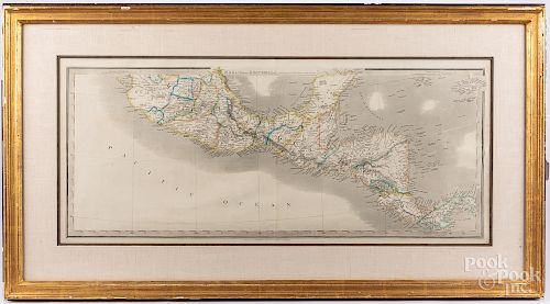 Engraved map of Mexico and Guatemala