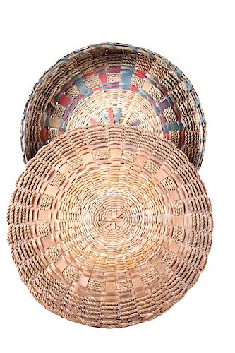 Wabanaki Indian Woven Sewing Basket c. 1900-1930