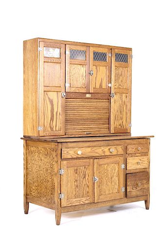 Early 1900's Oak Full Size Hoosier Cabinet