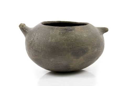 Ozarks Native American Pottery Effigy Bowl, COA
