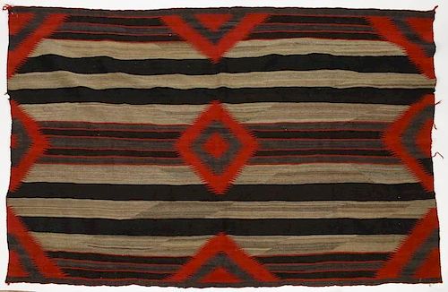 19th C. Navajo 3rd Phase 9-spot Chief's Blanket