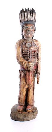 Large Cigar Store Indian American Carved
