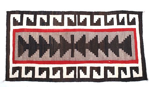 Navajo Klagetoh Hand Woven Wool Rug c. 1900