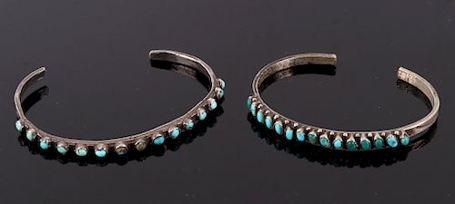 Navajo Fred Harvey Turquoise & Sterling Bracelets