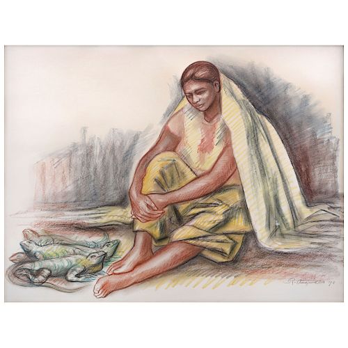 RAÚL ANGUIANO, Vendedora de iguanas.