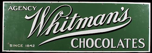 Whitman's Chocolates Porcelain Enamel Sign