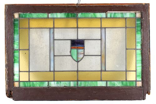 19th Century Art Deco Stained Glass Window