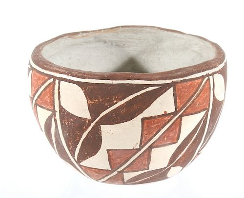 Polychrome Acoma Pottery Bowl c. 1900