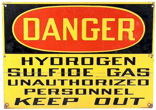 Danger Hydrogen Sulfide Sign