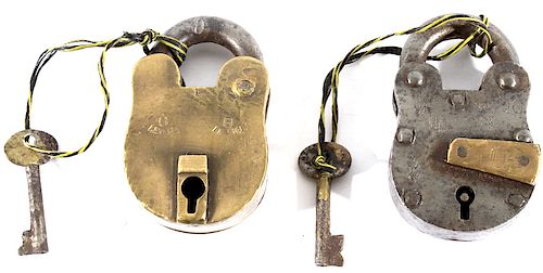 Late 19th Century Brass and Steel Locks
