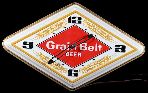 1970's Grain Belt Beer Illuminated Clock