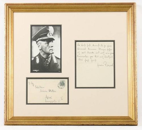 1911 Erwin Rommel Personal Letter to Wife, COA