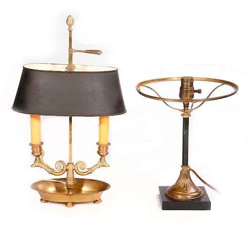 Two 19th century French lamps.