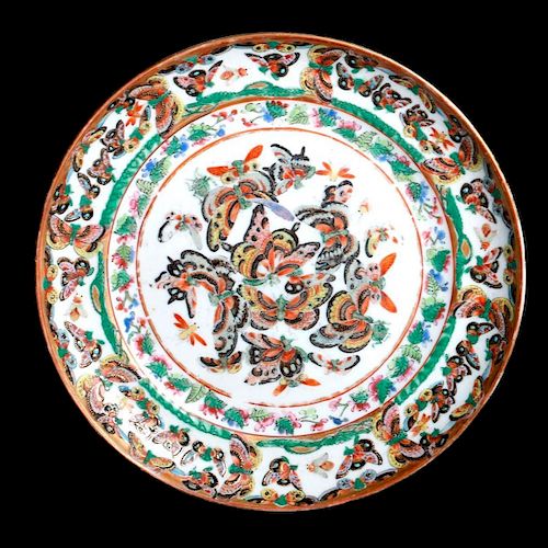 A Chinese thousand butterfly plate.