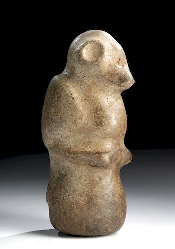 Taino Stone Pestle with Bird / Human Figure