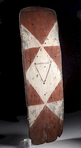 20th C. Papua New Guinea Maring Wooden Shield