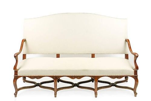 French Provincial Walnut Settee, 18th C.