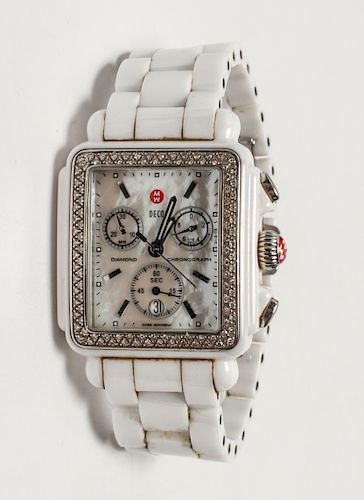 Michelle Deco Diamond Chronograph Wrist Watch