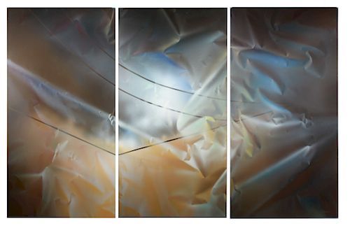 Peter Mackie "Gate" Acrylic on Canvas Triptych