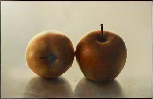 James Del Grosso "Two Golden Apples" Oil on Canvas