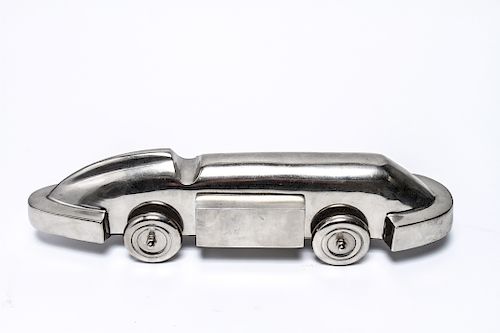 Mid-Century Chrome & Aluminum Car Sculpture