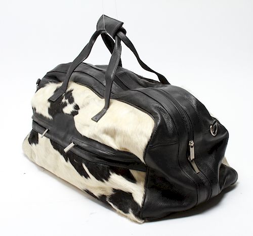 Cowhide & Leather Weekender Duffel Bag