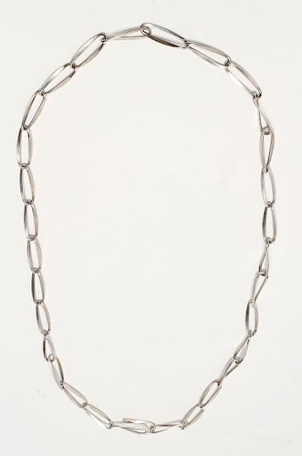 Hans Hansen Danish Silver Linked Necklace