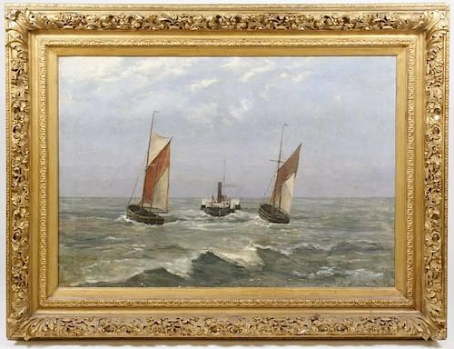 Manner of Henry Moore, 19th C. Maritime Oil