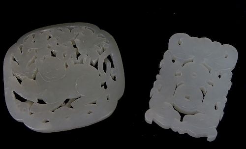 (2) Two Chinese Carved Jade Items