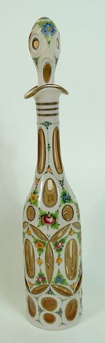 Lovely Floral Bohemian Decanter And Stopper