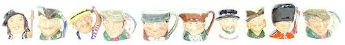 (10) Ten Royal Doulton Porcelain Toby Mugs