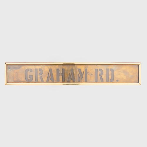 Bradley-Garvey Co. Framed Metal Street Sign for Graham Road