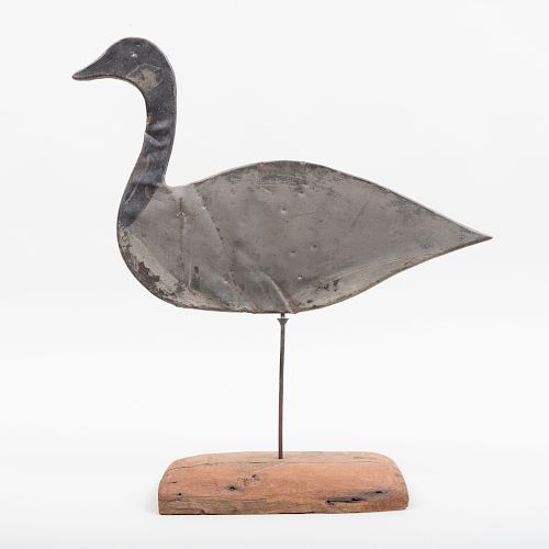 Painted Metal Canadian Goose Decoy Silhouette