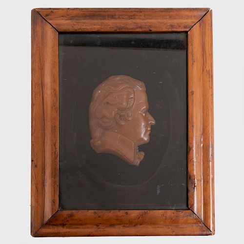 Framed Wax Profile of a Gentleman