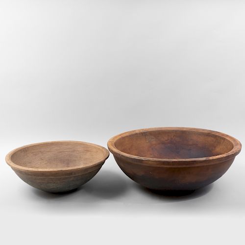 Two Large American Wood Bowls