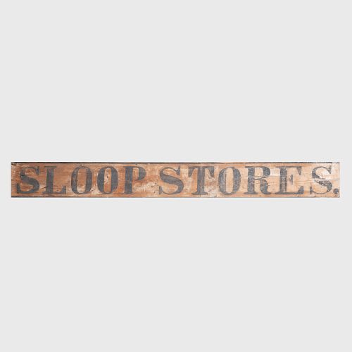 Painted Wood 'Sloop Stores' Trade Sign